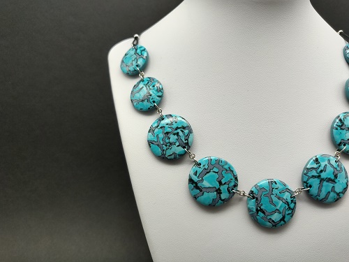 Collier bleu turquoise